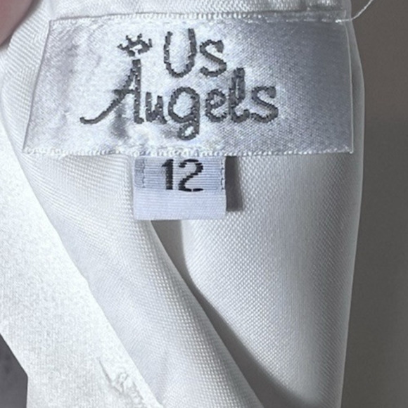 Us Angel First Communion Party Special Occasion Flower Girl Dress Ivory SIze 12 - Picture 9 of 10